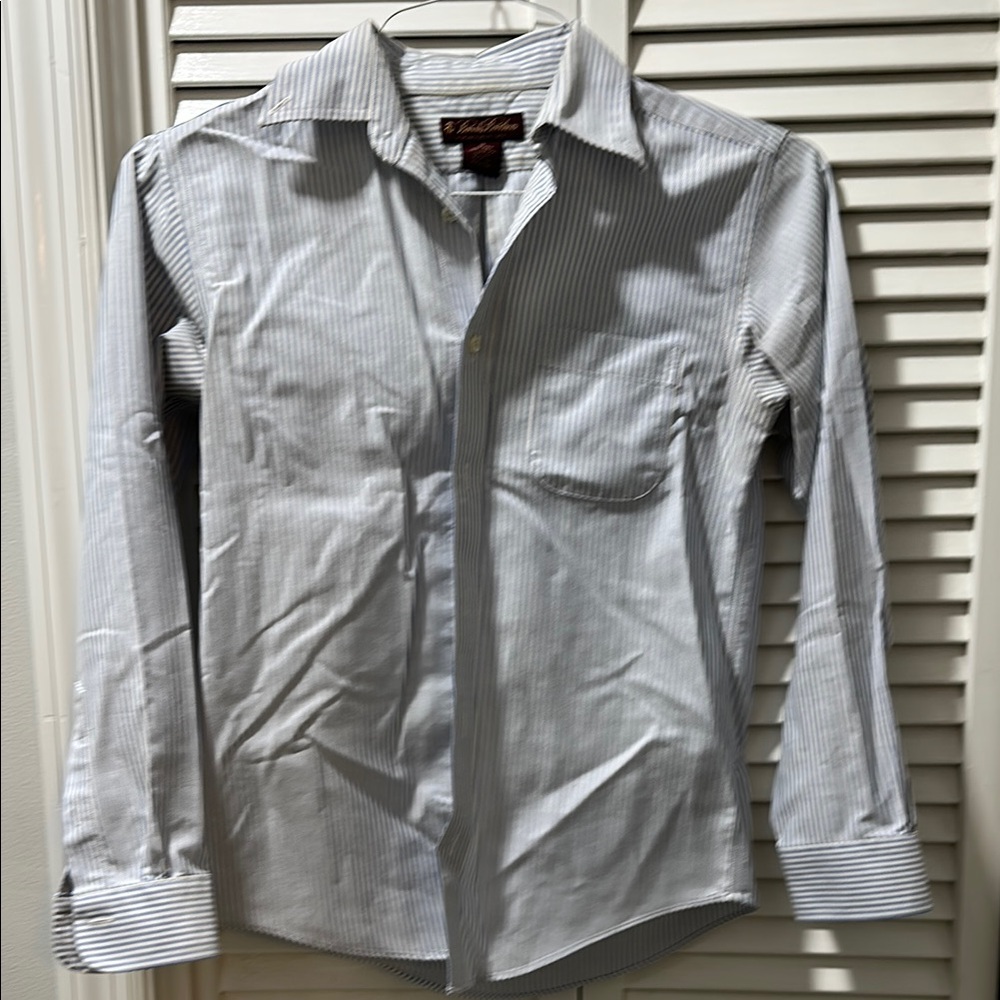Boys Brooks Brothers Oxford stripe buttons down Sz 12